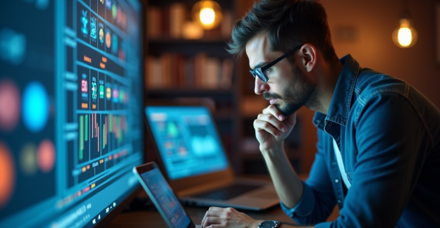 Ilustrasi strategi pemain slot yang fokus pada analisis data RTP stabil